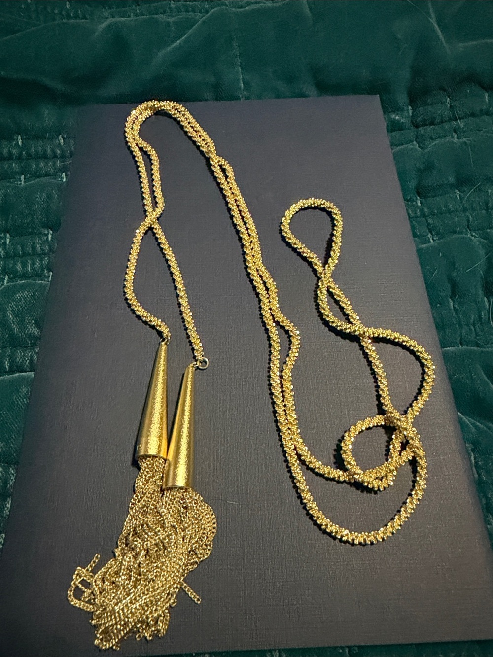 Kendra Scott Phara Gold Tassel Long Necklace - Women Jewelry